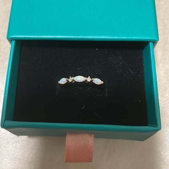 New: 18K Gold Vermeil Opal Stone Ring - Picture 8 of 11